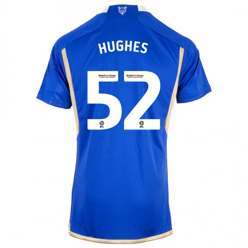 Enfant Maillot Iestyn Hughes #52 Bleu Tenues Domicile 2023/24 T-Shirt Suisse