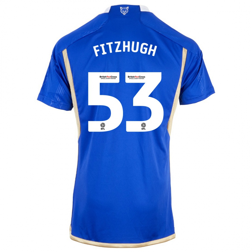 Enfant Maillot Ethan Fitzhugh #53 Bleu Tenues Domicile 2023/24 T-Shirt Suisse