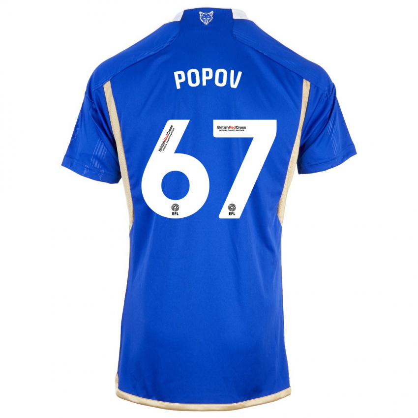 Enfant Maillot Chris Popov #67 Bleu Tenues Domicile 2023/24 T-Shirt Suisse