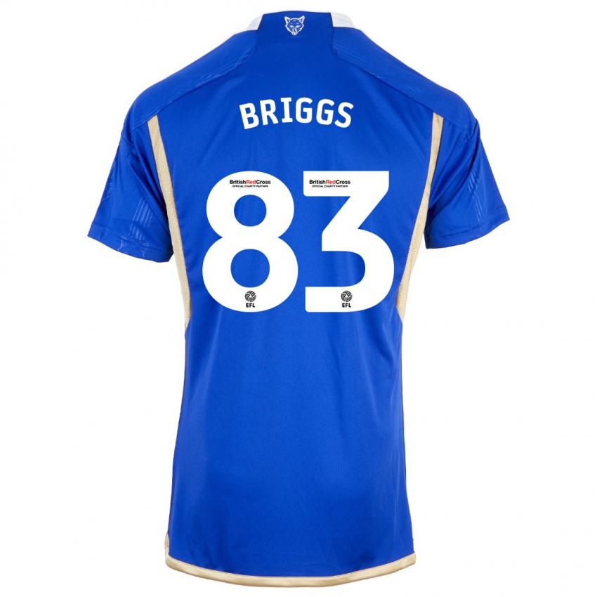 Enfant Maillot Logan Briggs #83 Bleu Tenues Domicile 2023/24 T-Shirt Suisse