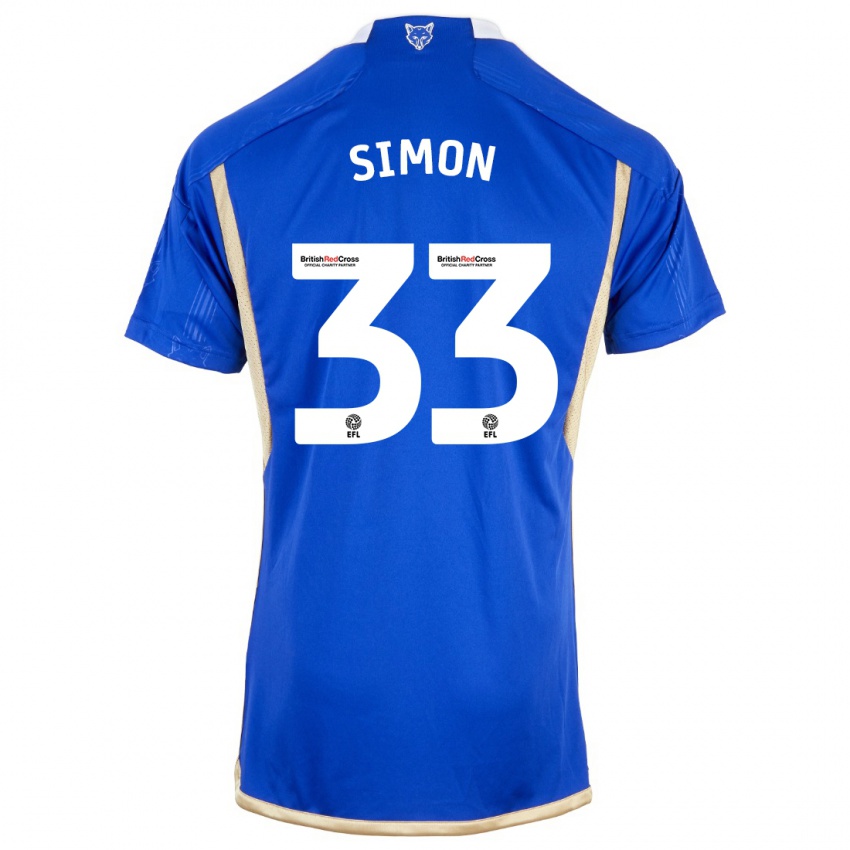Kinder Erin Simon #33 Blau Heimtrikot Trikot 2023/24 T-Shirt Schweiz