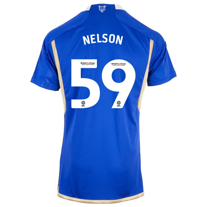 Kinder Ronny Nelson #59 Blau Heimtrikot Trikot 2023/24 T-Shirt Schweiz
