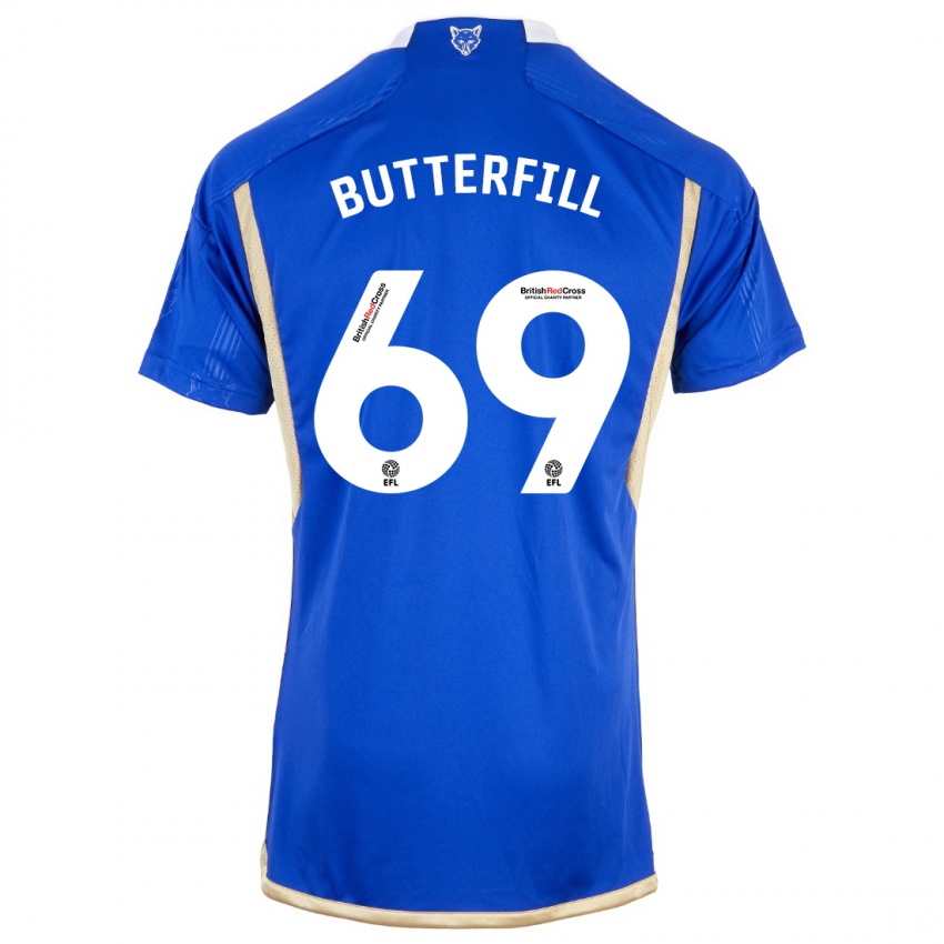 Enfant Maillot Jack Butterfill #69 Bleu Tenues Domicile 2023/24 T-Shirt Suisse