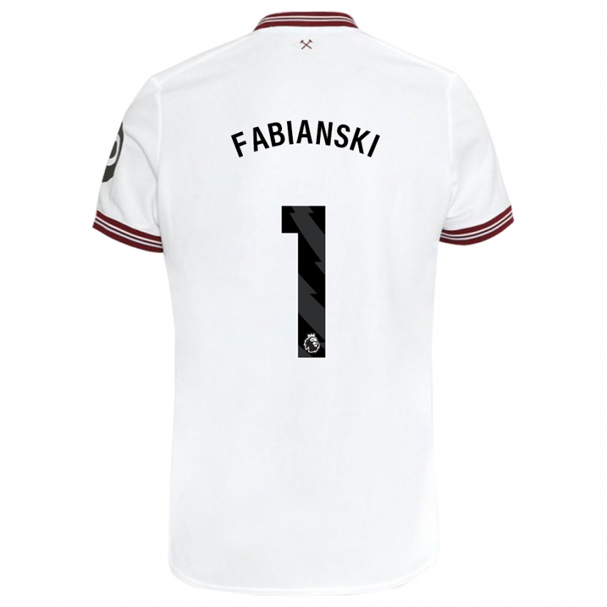 Enfant Maillot Lukasz Fabianski #1 Blanc Tenues Extérieur 2023/24 T-Shirt Suisse