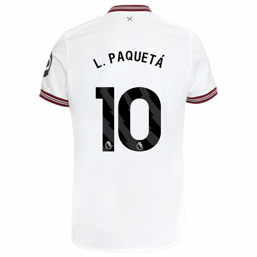 Enfant Maillot Lucas Paqueta #10 Blanc Tenues Extérieur 2023/24 T-Shirt Suisse