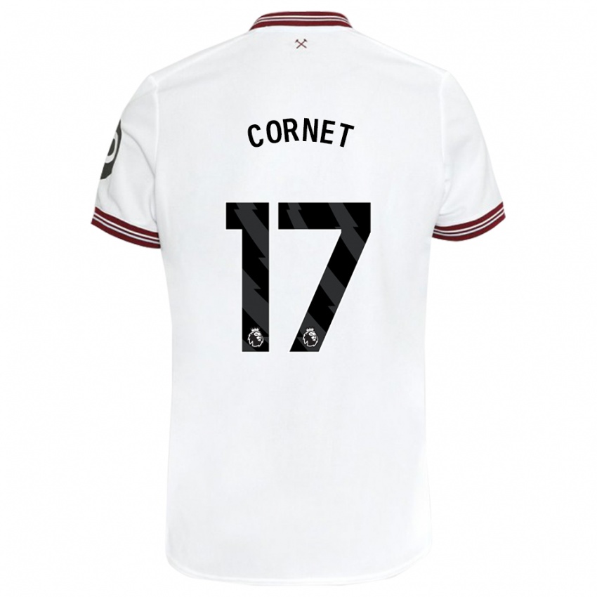 Enfant Maillot Maxwel Cornet #17 Blanc Tenues Extérieur 2023/24 T-Shirt Suisse