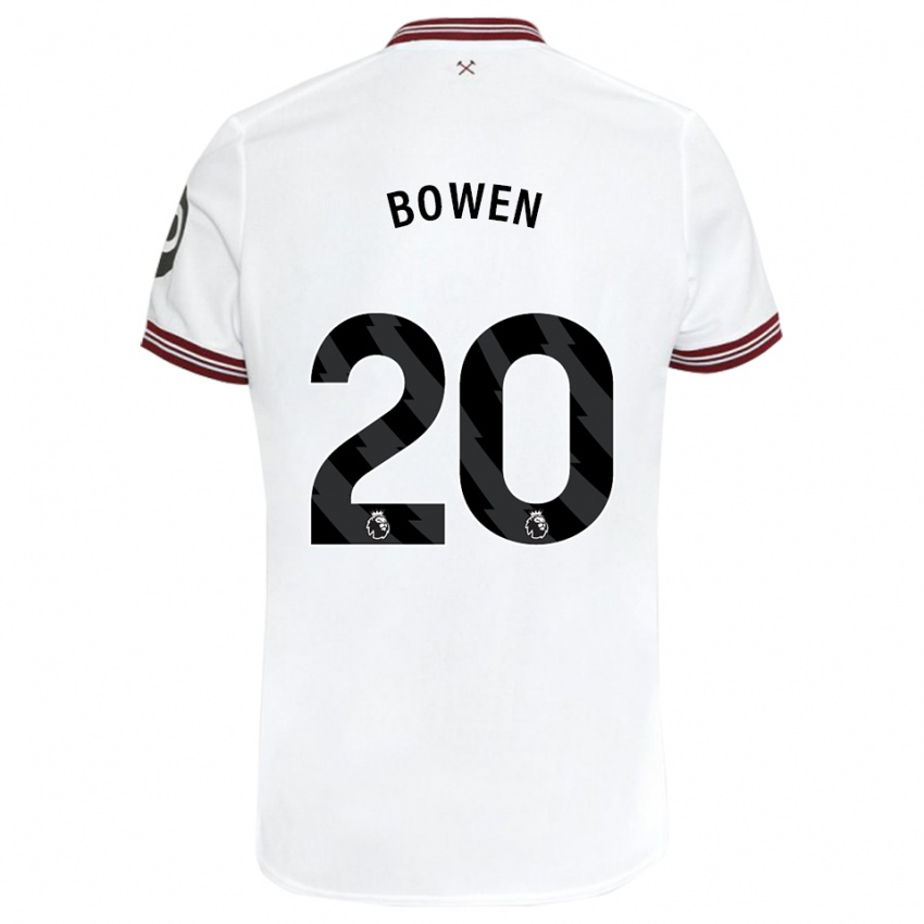 Enfant Maillot Jarrod Bowen #20 Blanc Tenues Extérieur 2023/24 T-Shirt Suisse