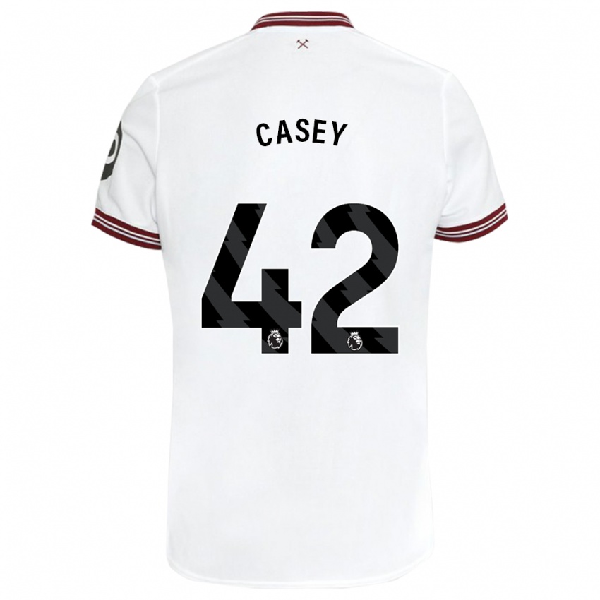 Kinder Kaelan Casey #42 Weiß Auswärtstrikot Trikot 2023/24 T-Shirt Schweiz