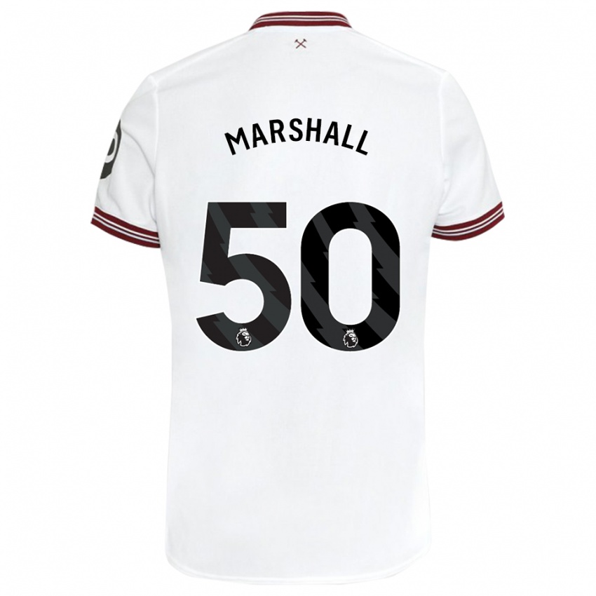 Enfant Maillot Callum Marshall #50 Blanc Tenues Extérieur 2023/24 T-Shirt Suisse