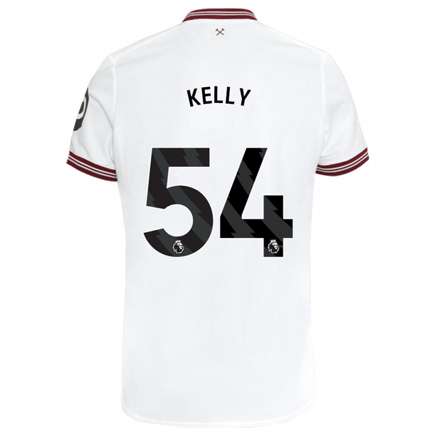 Enfant Maillot Patrick Kelly #54 Blanc Tenues Extérieur 2023/24 T-Shirt Suisse