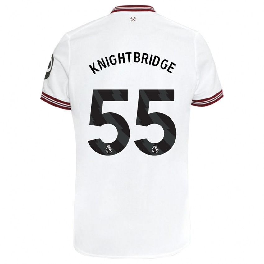Enfant Maillot Jacob Knightbridge #55 Blanc Tenues Extérieur 2023/24 T-Shirt Suisse