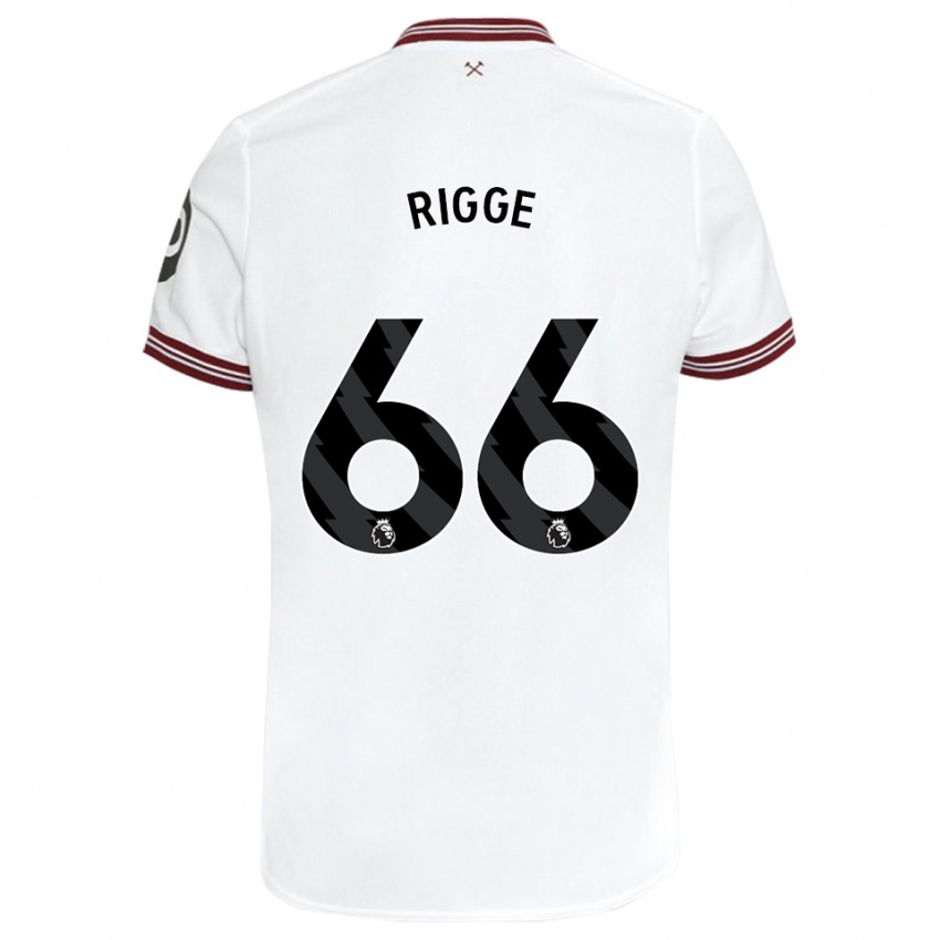 Enfant Maillot Daniel Rigge #66 Blanc Tenues Extérieur 2023/24 T-Shirt Suisse
