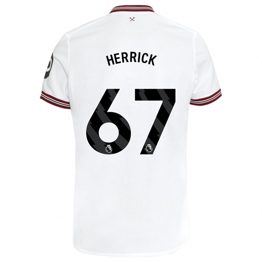 Enfant Maillot Finlay Herrick #67 Blanc Tenues Extérieur 2023/24 T-Shirt Suisse