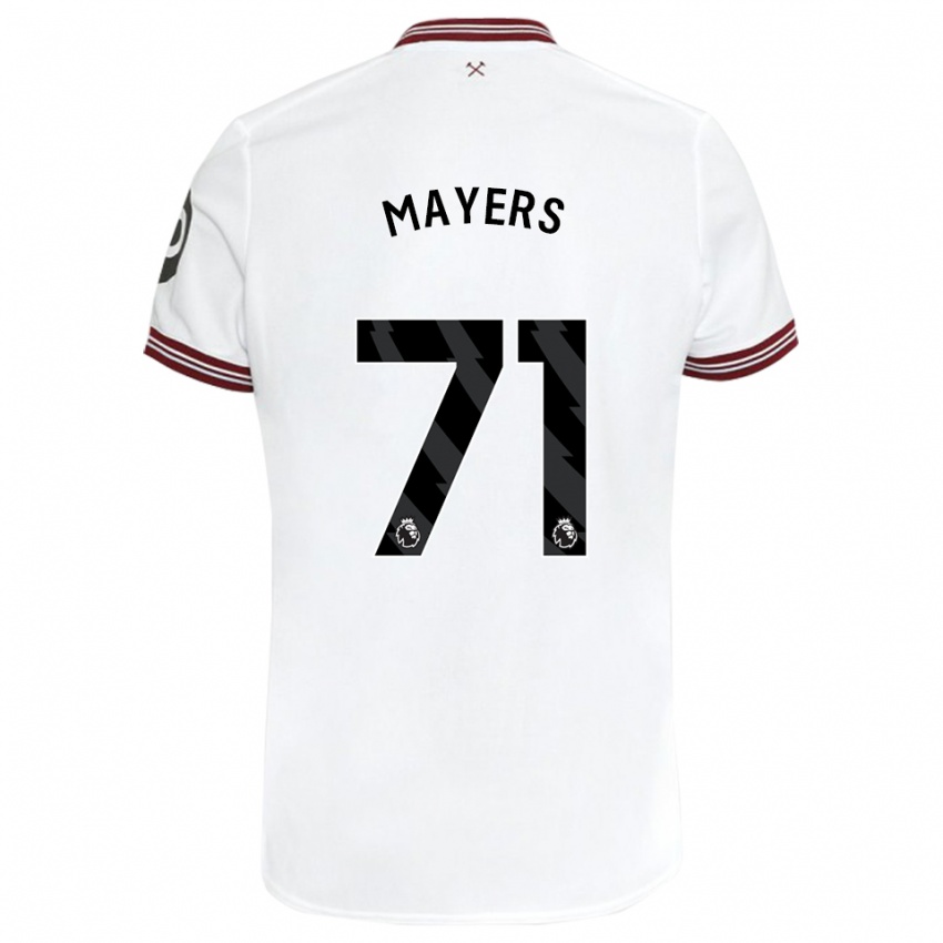 Kinder Ezra Mayers #71 Weiß Auswärtstrikot Trikot 2023/24 T-Shirt Schweiz