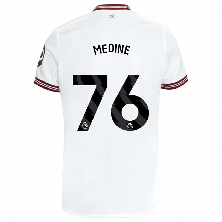 Kinder Jethro Medine #76 Weiß Auswärtstrikot Trikot 2023/24 T-Shirt Schweiz