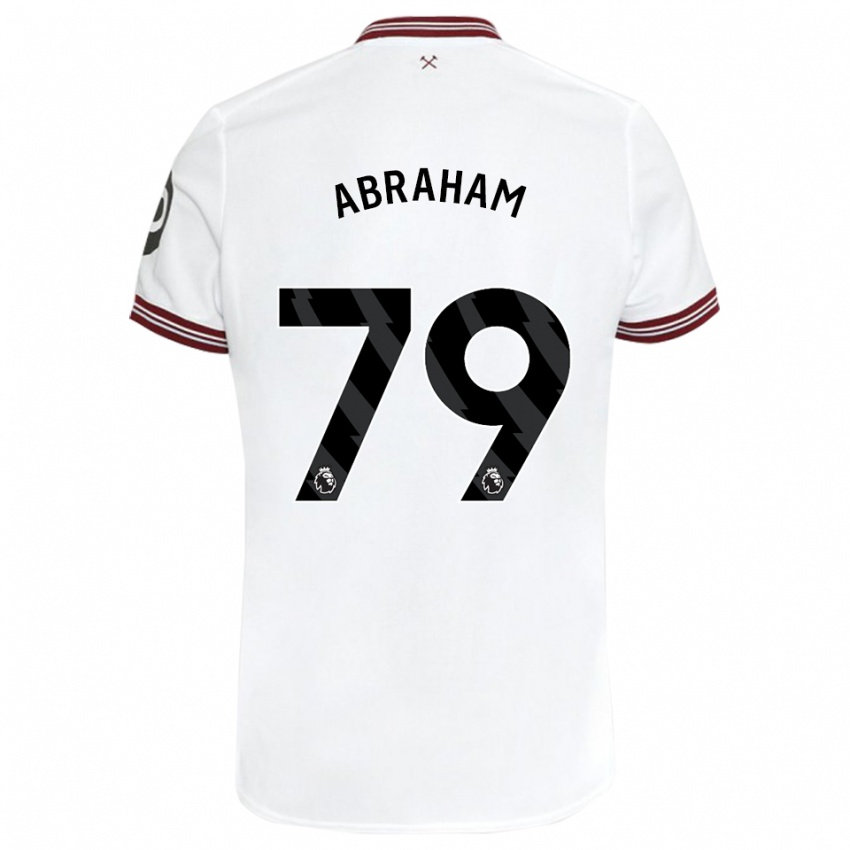 Enfant Maillot Dondre Abraham #79 Blanc Tenues Extérieur 2023/24 T-Shirt Suisse