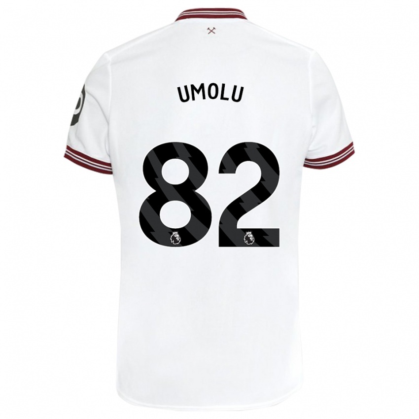 Enfant Maillot Jemiah Umolu #82 Blanc Tenues Extérieur 2023/24 T-Shirt Suisse