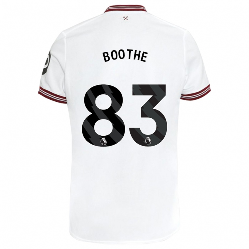 Kinder Sebastian Boothe #83 Weiß Auswärtstrikot Trikot 2023/24 T-Shirt Schweiz