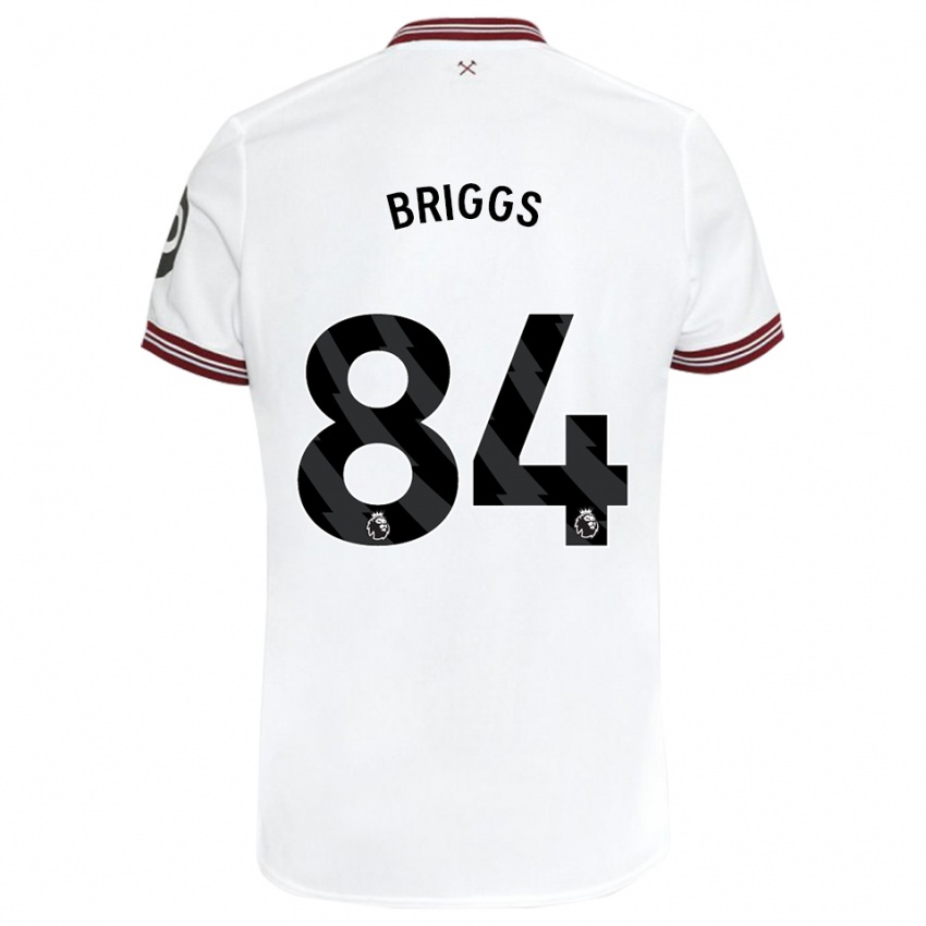 Enfant Maillot Josh Briggs #84 Blanc Tenues Extérieur 2023/24 T-Shirt Suisse