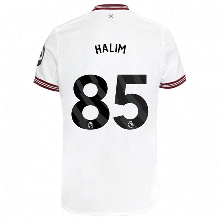 Enfant Maillot Mehmet Halim #85 Blanc Tenues Extérieur 2023/24 T-Shirt Suisse
