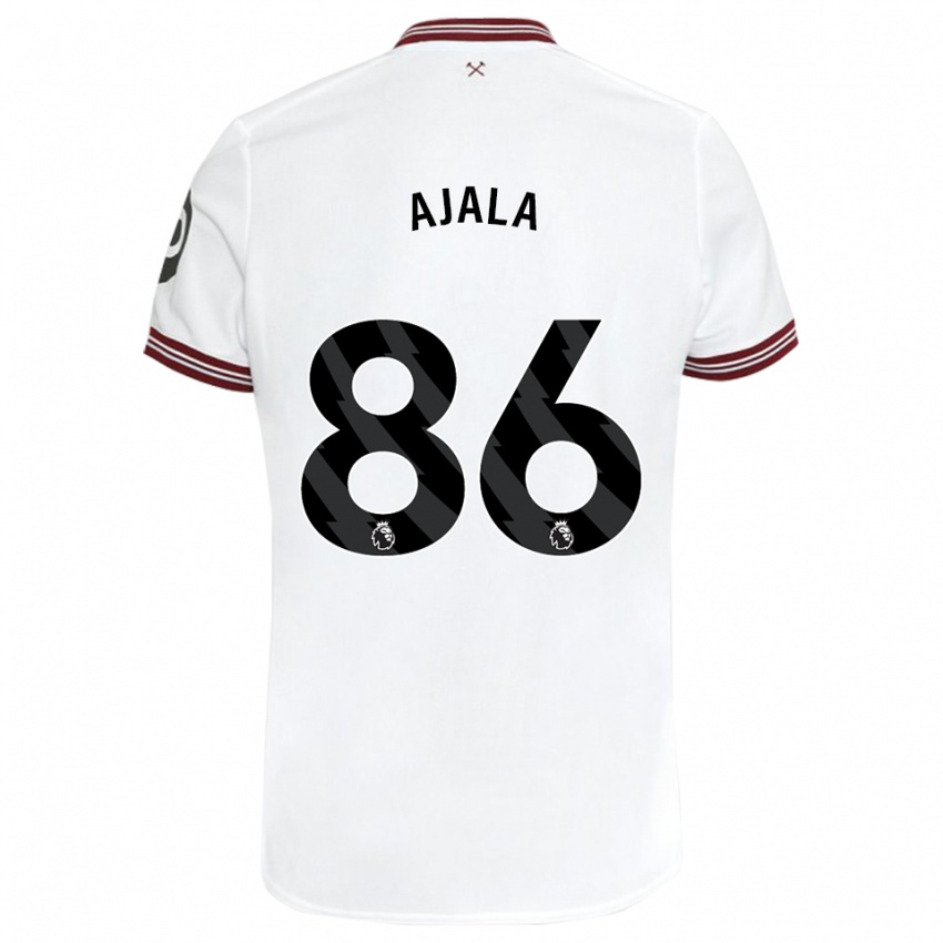 Enfant Maillot Joshua Ajala #86 Blanc Tenues Extérieur 2023/24 T-Shirt Suisse