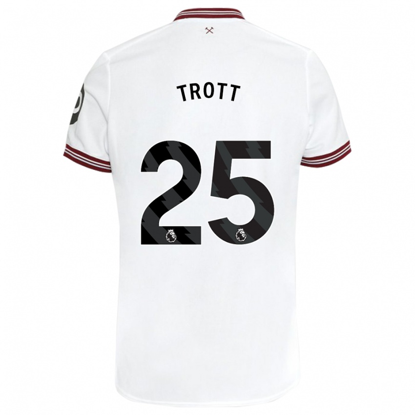 Enfant Maillot Nathan Trott #25 Blanc Tenues Extérieur 2023/24 T-Shirt Suisse