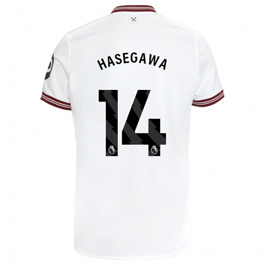 Kinder Yui Hasegawa #14 Weiß Auswärtstrikot Trikot 2023/24 T-Shirt Schweiz