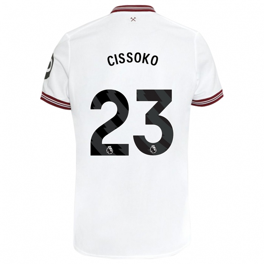 Enfant Maillot Hawa Cissoko #23 Blanc Tenues Extérieur 2023/24 T-Shirt Suisse