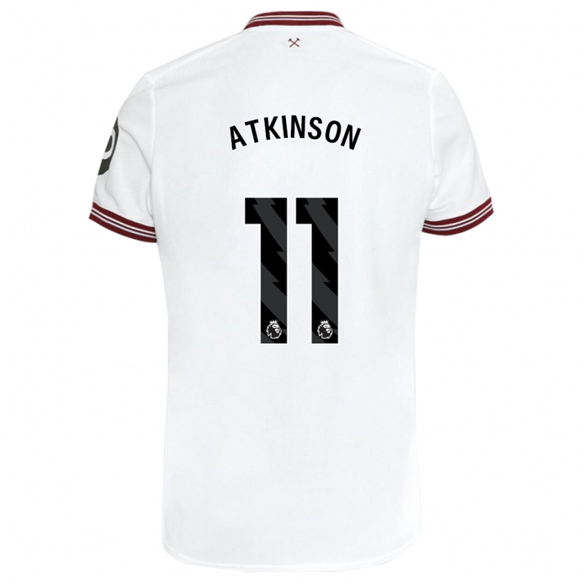 Enfant Maillot Izzy Atkinson #11 Blanc Tenues Extérieur 2023/24 T-Shirt Suisse