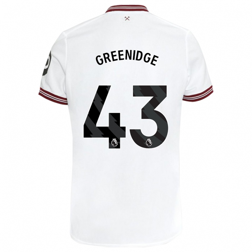 Enfant Maillot Will Greenidge #43 Blanc Tenues Extérieur 2023/24 T-Shirt Suisse