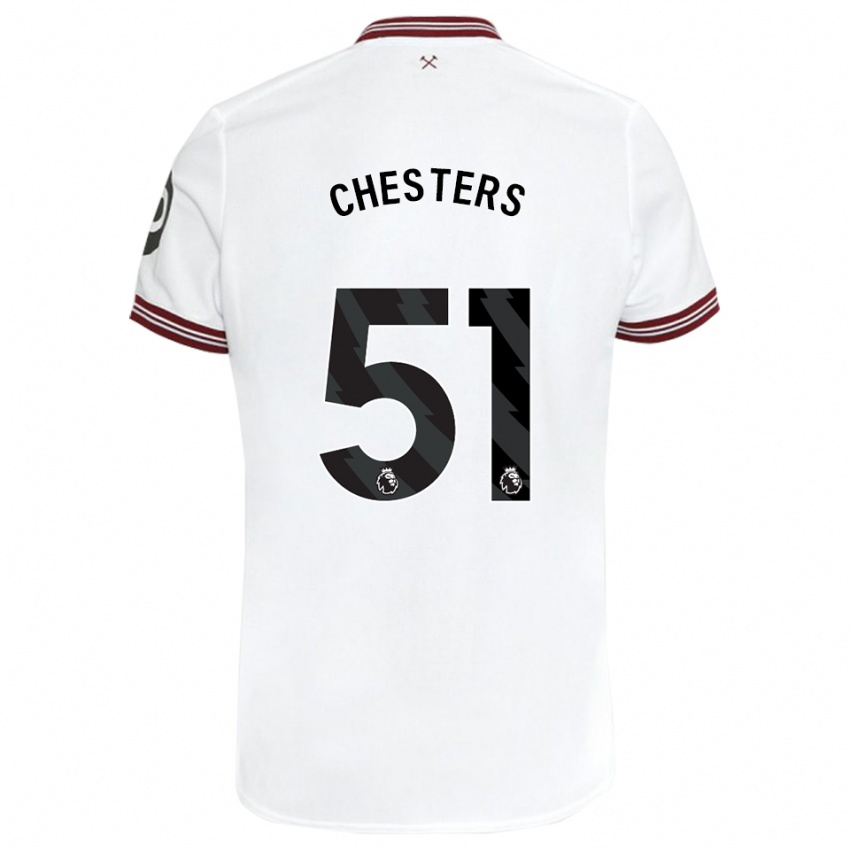 Kinder Daniel Chesters #51 Weiß Auswärtstrikot Trikot 2023/24 T-Shirt Schweiz