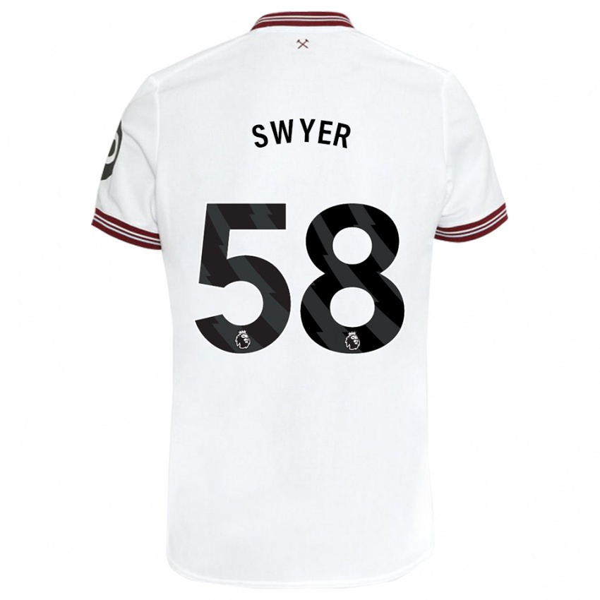 Kinder Kamarai Swyer #58 Weiß Auswärtstrikot Trikot 2023/24 T-Shirt Schweiz