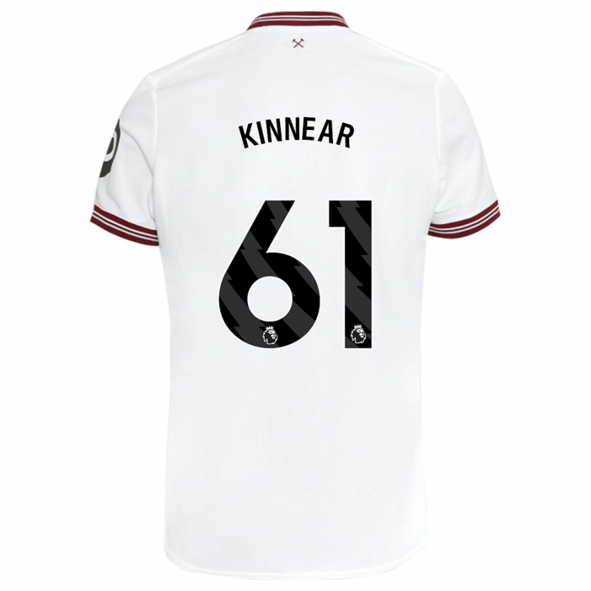 Enfant Maillot Brian Kinnear #61 Blanc Tenues Extérieur 2023/24 T-Shirt Suisse