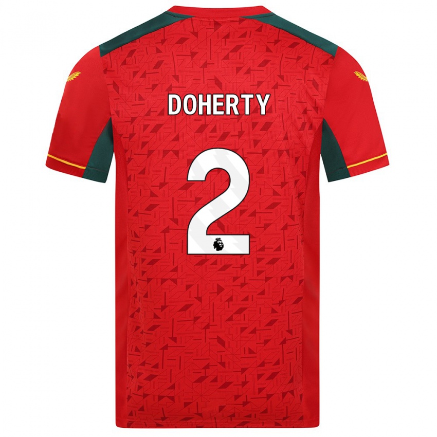 Enfant Maillot Matt Doherty #2 Rouge Tenues Extérieur 2023/24 T-Shirt Suisse