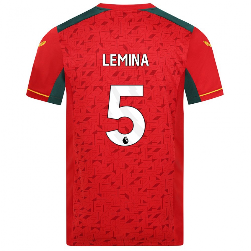 Enfant Maillot Mario Lemina #5 Rouge Tenues Extérieur 2023/24 T-Shirt Suisse