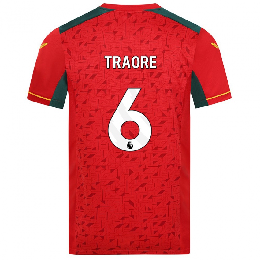 Kinder Boubacar Traoré #6 Rot Auswärtstrikot Trikot 2023/24 T-Shirt Schweiz