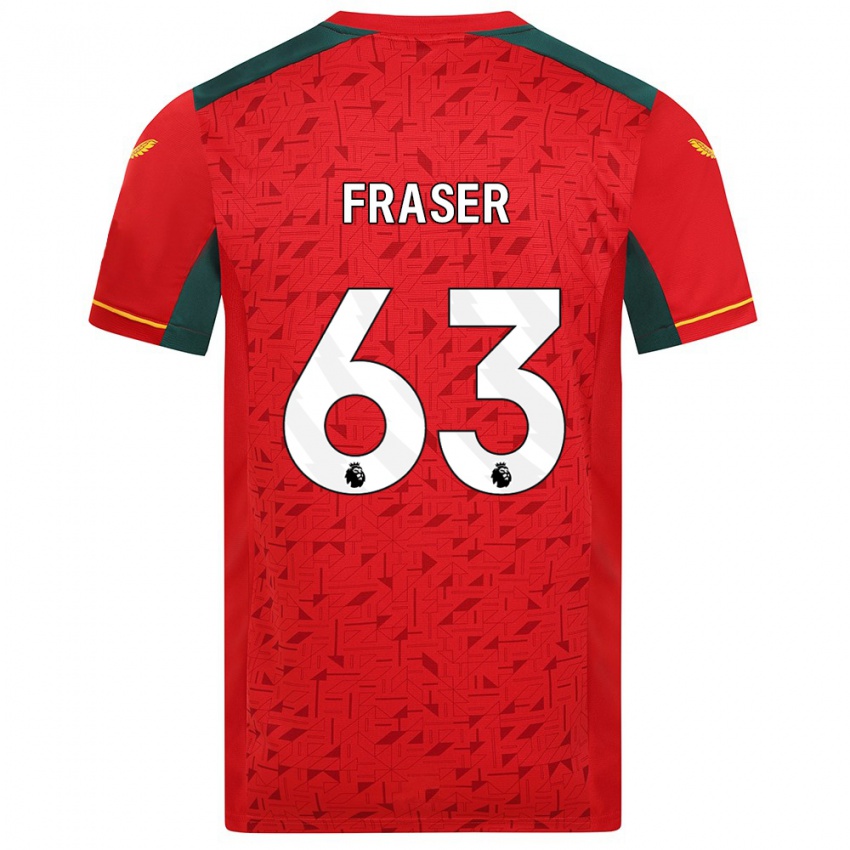 Enfant Maillot Nathan Fraser #63 Rouge Tenues Extérieur 2023/24 T-Shirt Suisse
