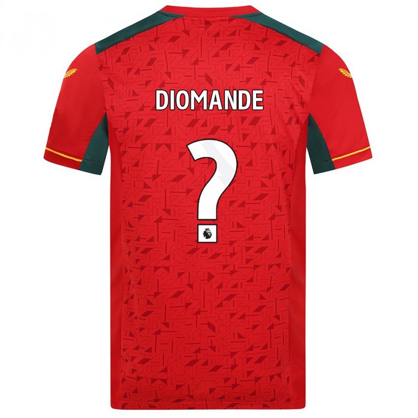 Enfant Maillot Muhamed Diomande #0 Rouge Tenues Extérieur 2023/24 T-Shirt Suisse