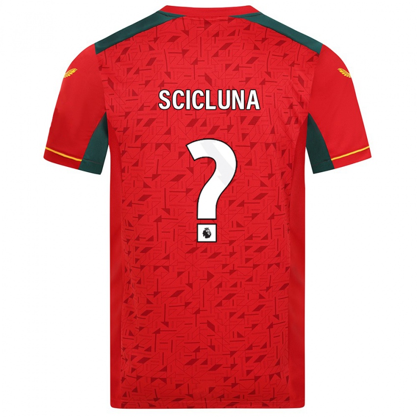 Enfant Maillot Lucas Scicluna #0 Rouge Tenues Extérieur 2023/24 T-Shirt Suisse