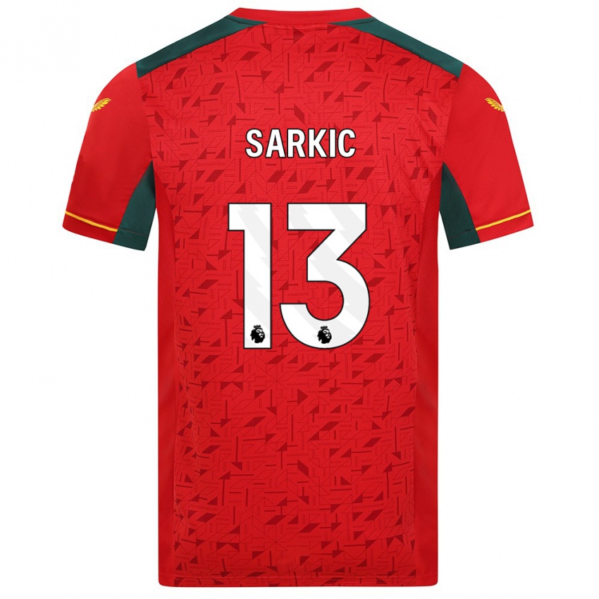 Kinder Matija Sarkic #13 Rot Auswärtstrikot Trikot 2023/24 T-Shirt Schweiz