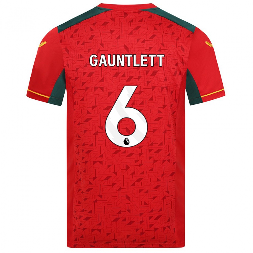 Enfant Maillot Maz Gauntlett #6 Rouge Tenues Extérieur 2023/24 T-Shirt Suisse