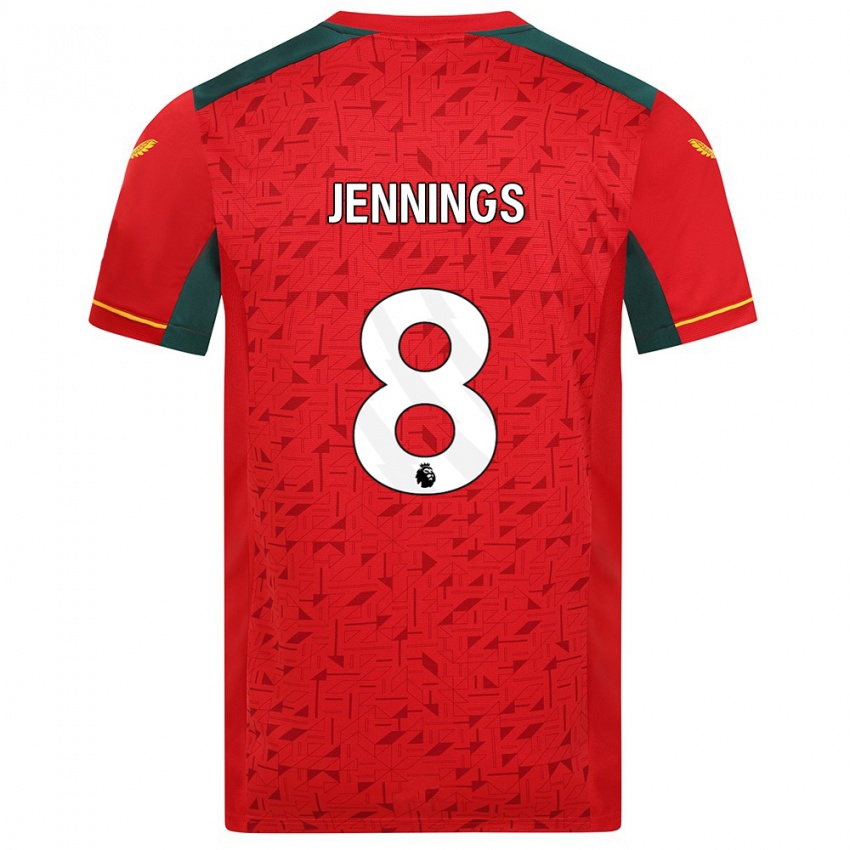 Enfant Maillot Shannie Jennings #8 Rouge Tenues Extérieur 2023/24 T-Shirt Suisse