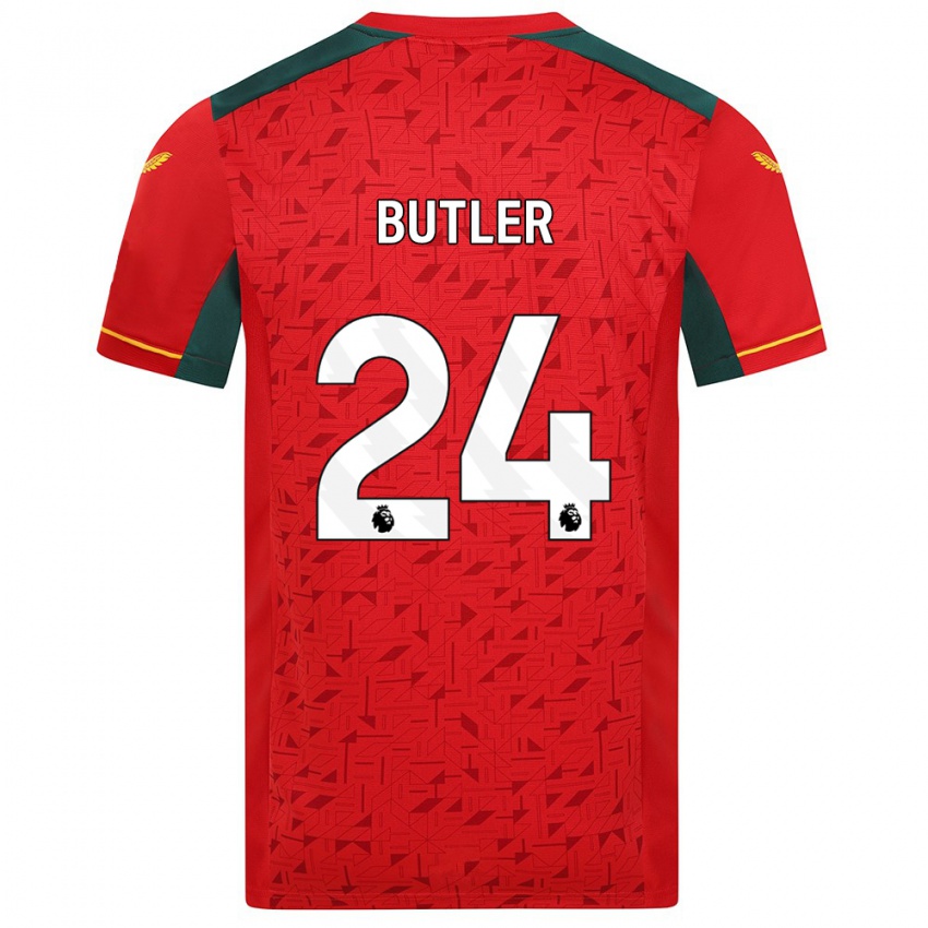 Enfant Maillot Elli Butler #24 Rouge Tenues Extérieur 2023/24 T-Shirt Suisse