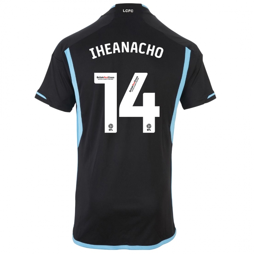 Kinder Kelechi Iheanacho #14 Schwarz Auswärtstrikot Trikot 2023/24 T-Shirt Schweiz