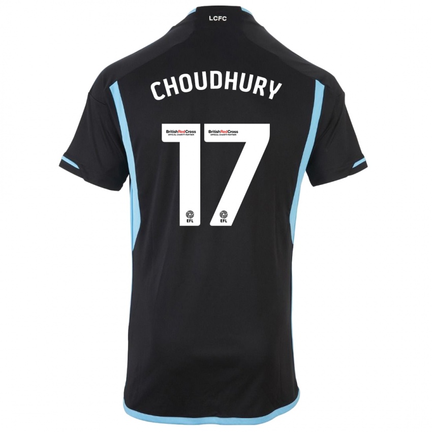 Kinder Hamza Choudhury #17 Schwarz Auswärtstrikot Trikot 2023/24 T-Shirt Schweiz