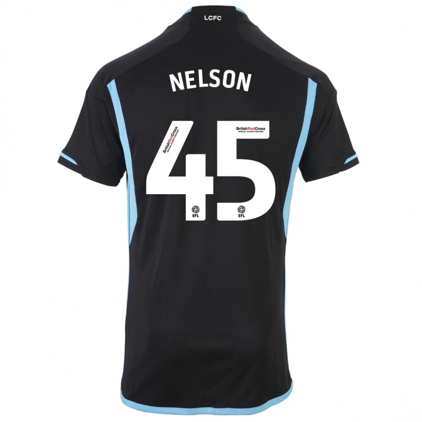 Kinder Ben Nelson #45 Schwarz Auswärtstrikot Trikot 2023/24 T-Shirt Schweiz