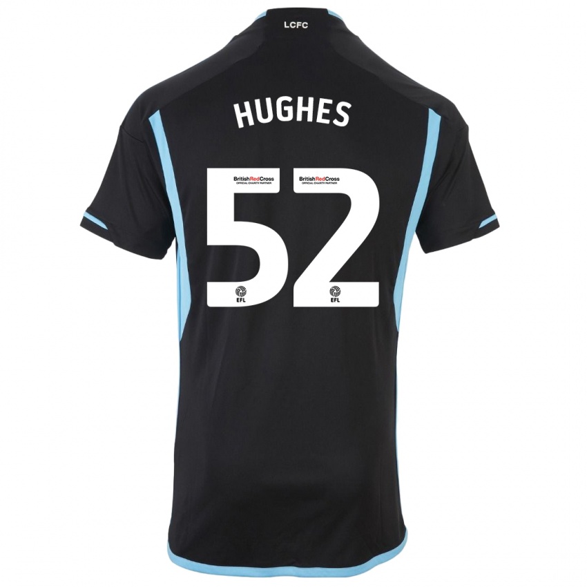 Kinder Iestyn Hughes #52 Schwarz Auswärtstrikot Trikot 2023/24 T-Shirt Schweiz