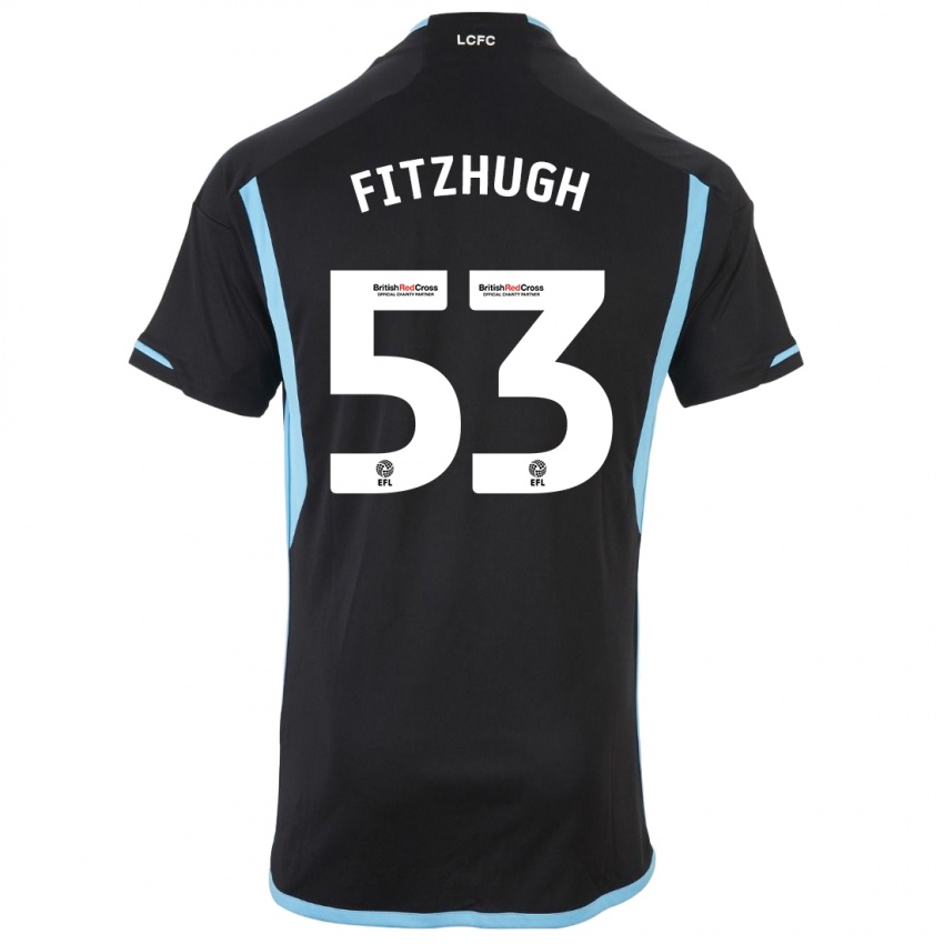 Kinder Ethan Fitzhugh #53 Schwarz Auswärtstrikot Trikot 2023/24 T-Shirt Schweiz
