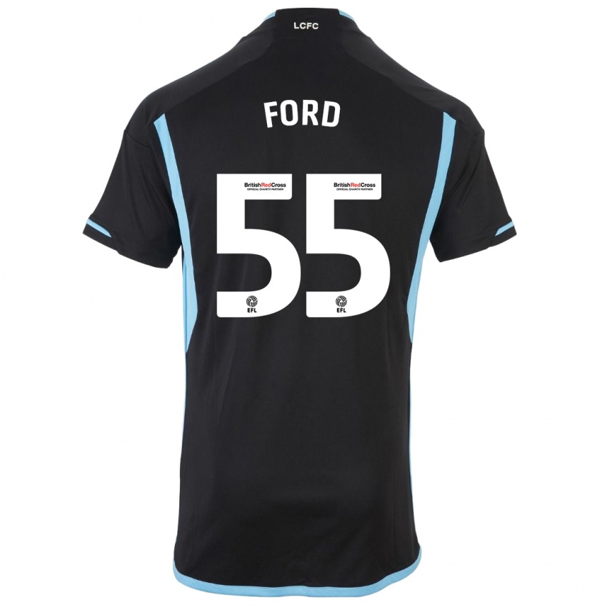 Kinder Harvey Godsmark-Ford #55 Schwarz Auswärtstrikot Trikot 2023/24 T-Shirt Schweiz