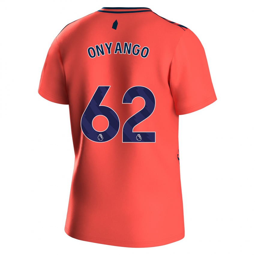Enfant Maillot Tyler Onyango #62 Corail Tenues Extérieur 2023/24 T-Shirt Suisse